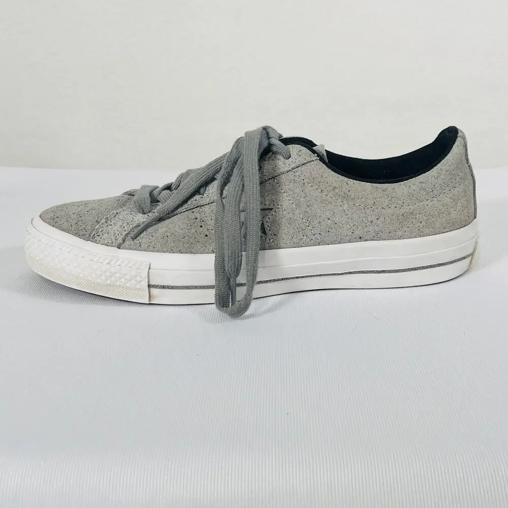 Converse Cons Skateboard Shoes Womens 8.5 Mens 6.5 Gray Punk Grunge Sneakers
